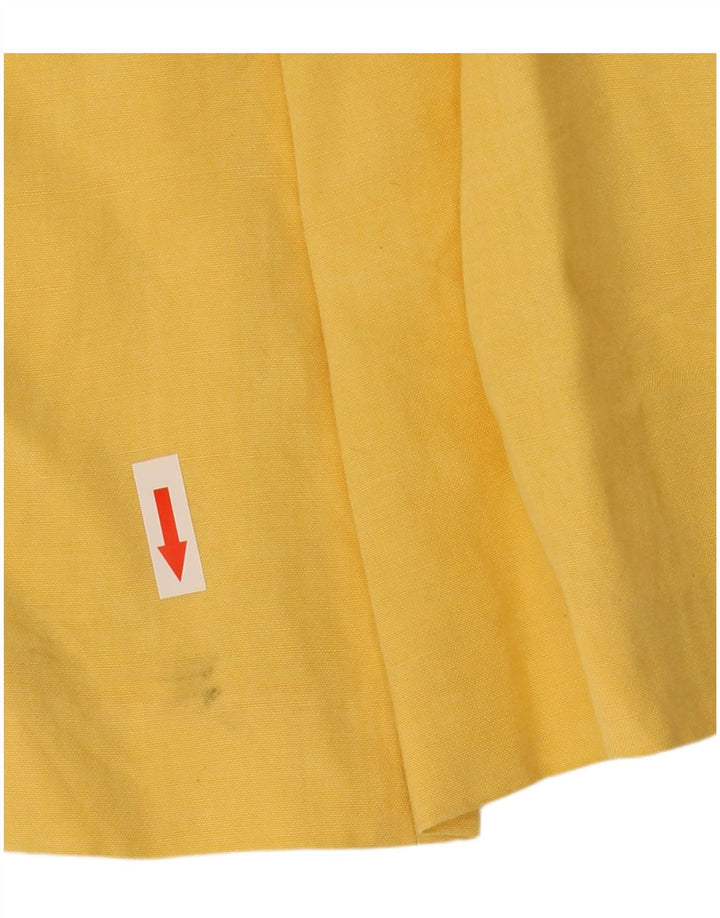 Vestido feminino Roccobarocco A-Line UK 10 pequeno amarelo