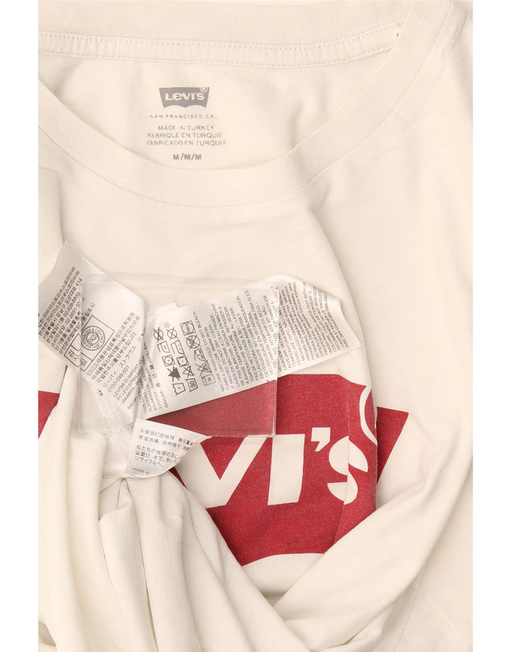 Camiseta gráfica masculina Levi's Top médio algodão branco