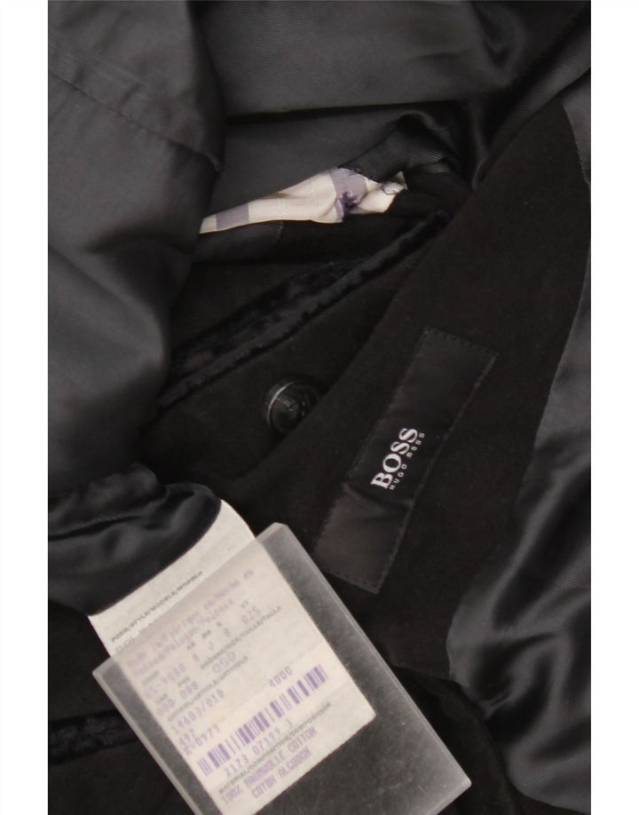 Sobretudo masculino Hugo Boss EU 50 grande algodão preto
