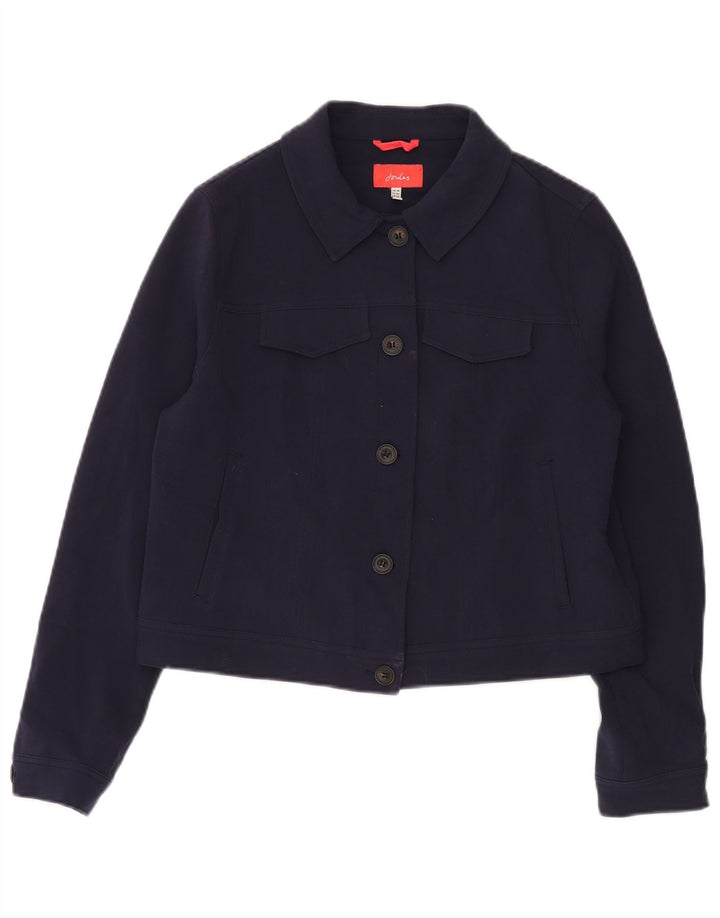 Jaqueta bomber feminina Joules UK 14 grande poliéster azul marinho