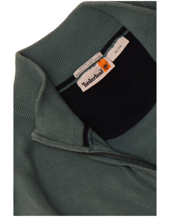 Suéter cardigã masculino Timberland XL verde algodão