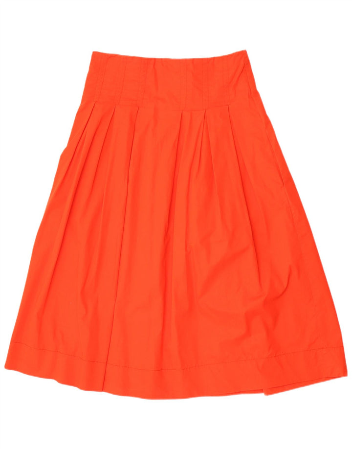 Saia feminina Zara A-Line grande W30 algodão laranja