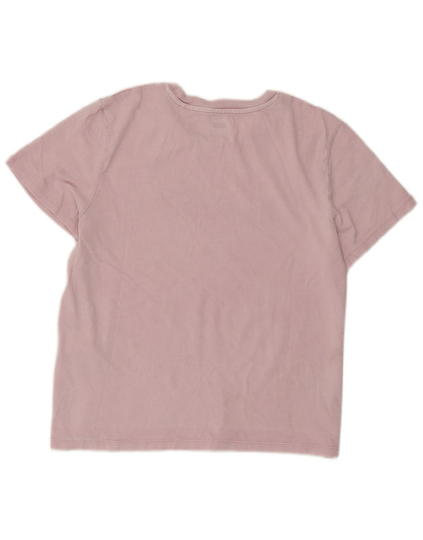 Camiseta feminina Levi's Crop Graphic UK 12 algodão rosa médio