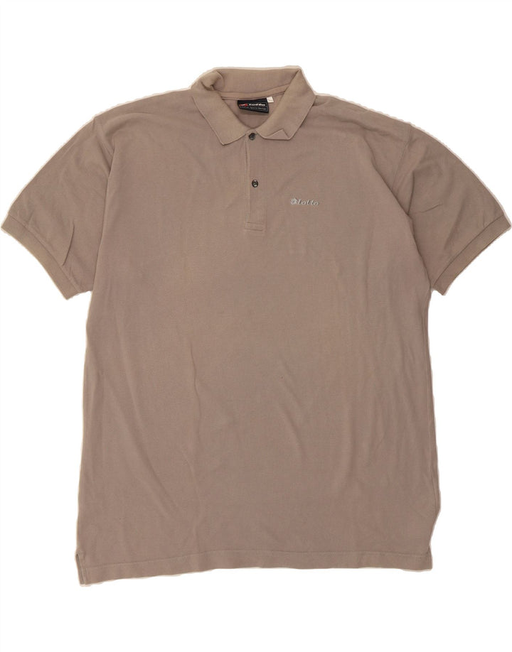 LOTTO Mens Polo Shirt 3XL Grey Cotton Vintage Lotto and Second-Hand Lotto from Messina Hembry 