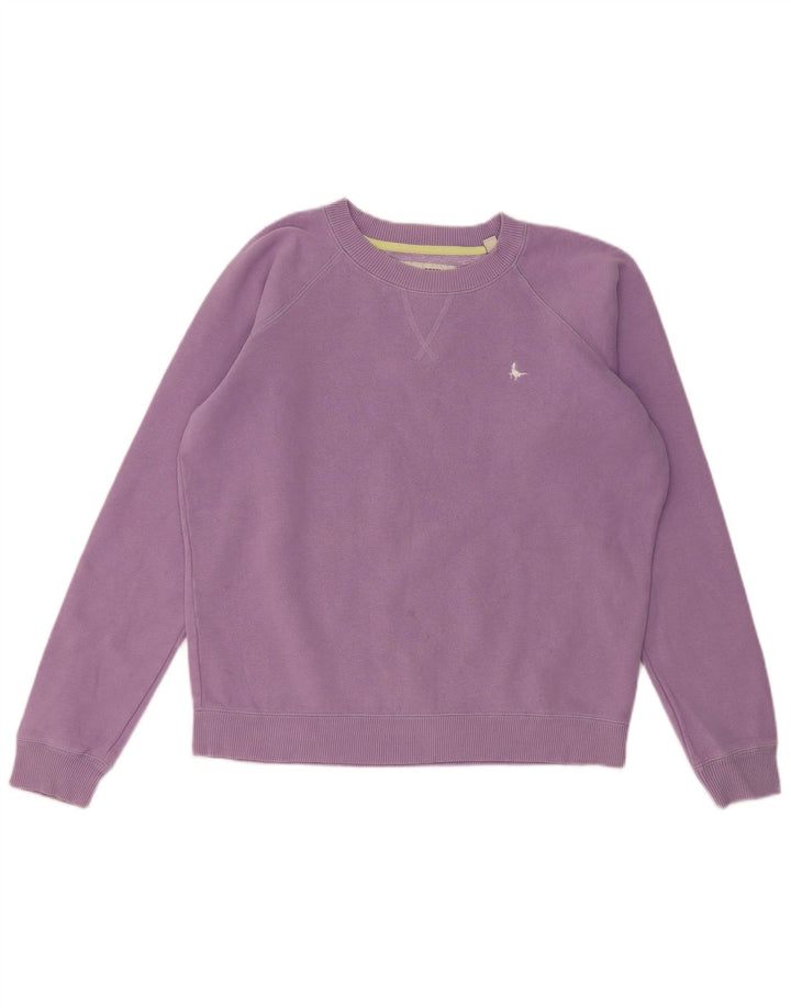 JACK WILLS Suéter feminino cropped oversized Reino Unido 8 pequeno roxo