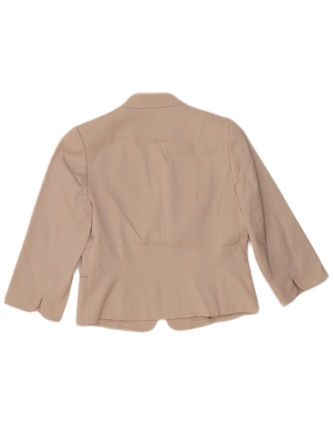 Fase Oito Jaqueta Blazer Feminina Manga 3/4 Reino Unido 12 Acetato Bege Médio