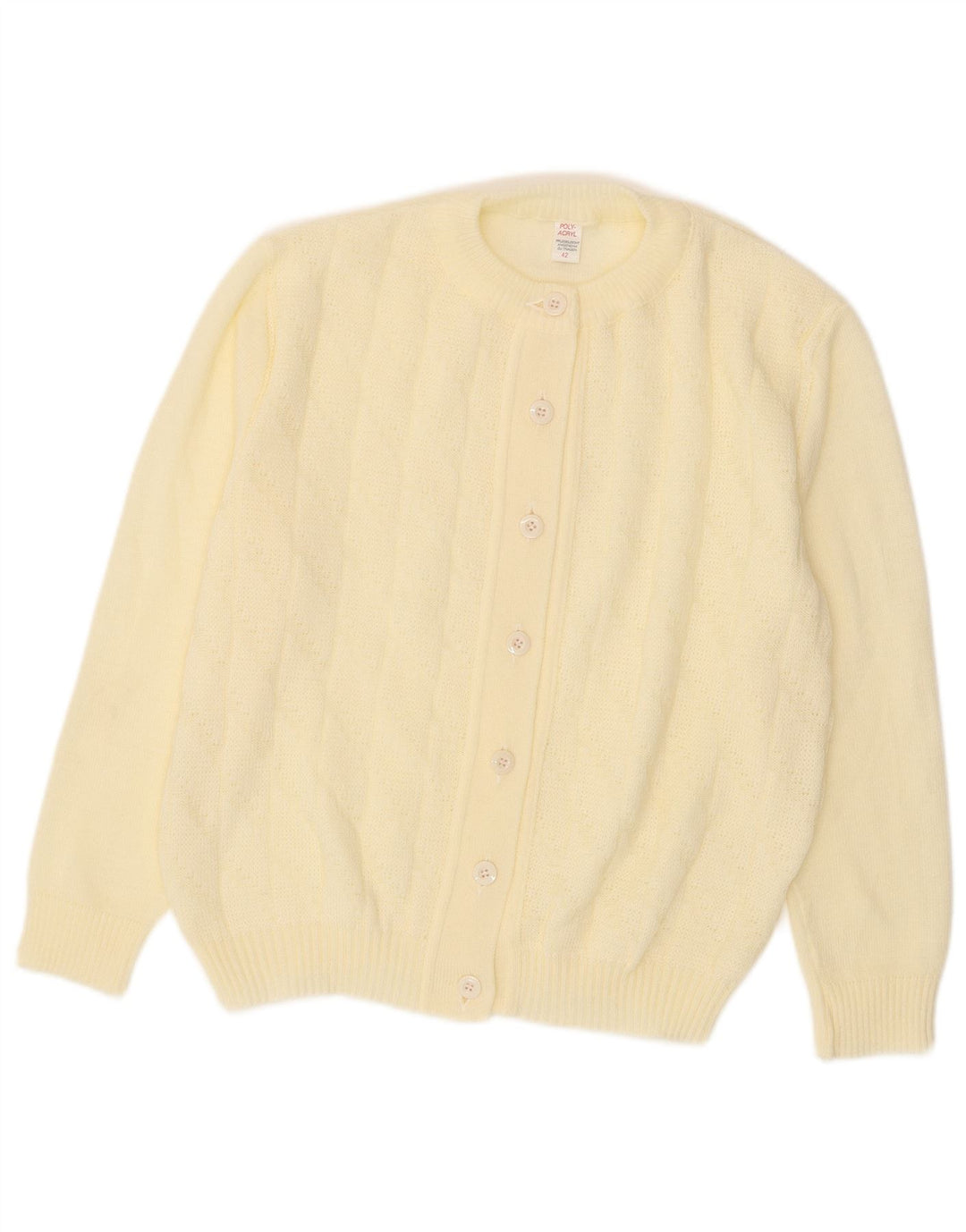 Suéter cardigã feminino VINTAGE IT 42 médio off white acrílico