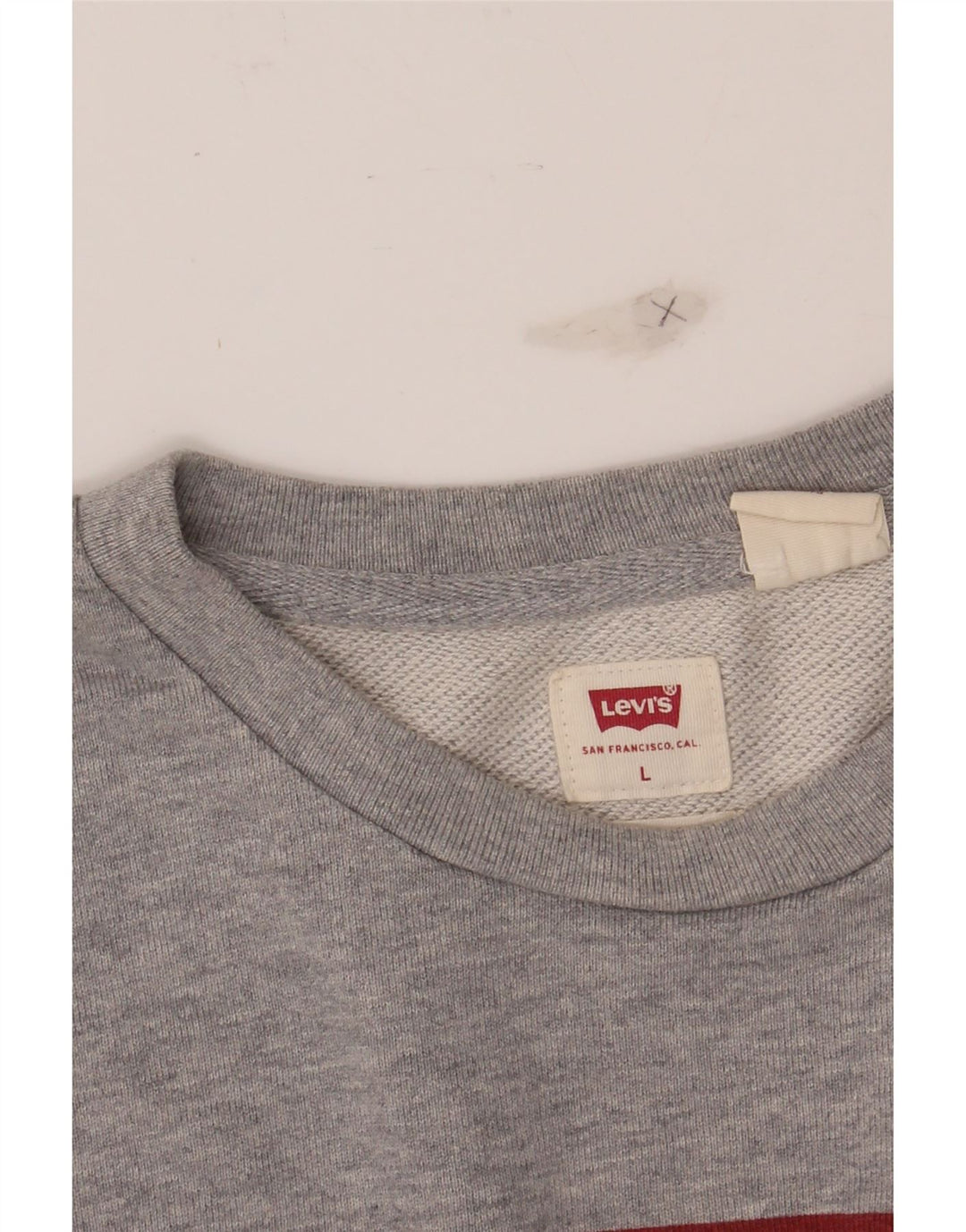 LEVI'S Mens Graphic Sweatshirt Jumper Large Grey Cotton Vintage Levi's and Second-Hand Levi's from Messina Hembry 