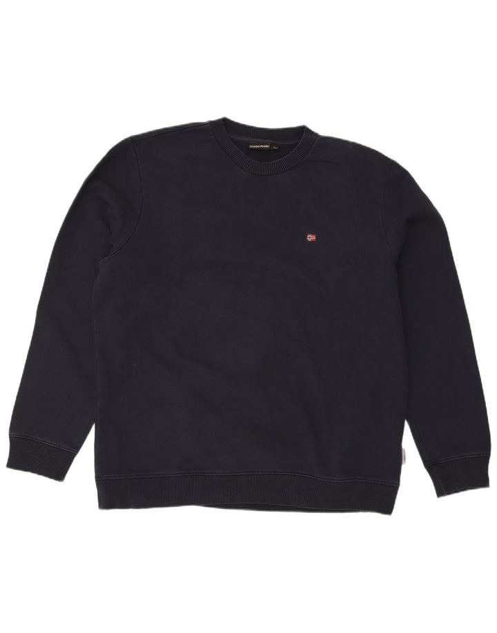 Moletom geográfico masculino Napapijri 2XL azul marinho