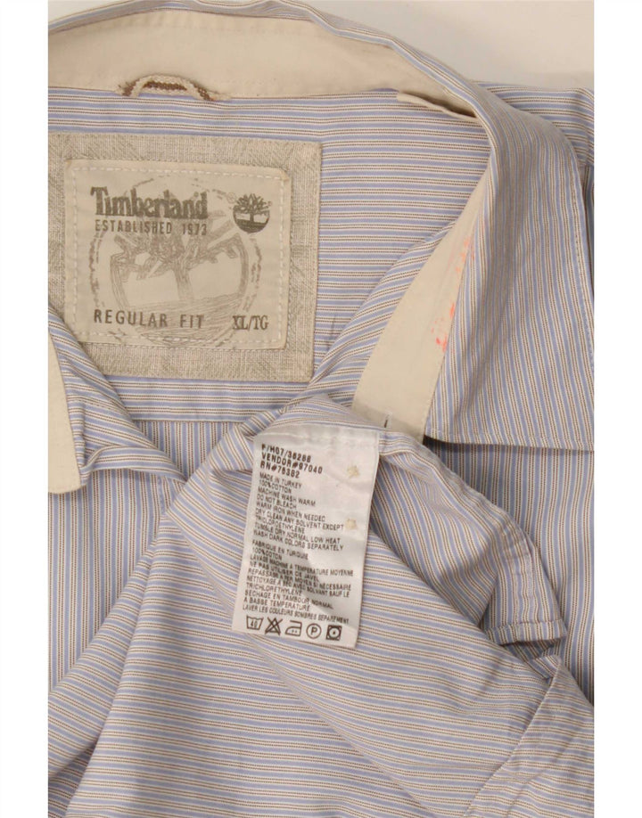 Camisa masculina Timberland XL azul algodão clássico