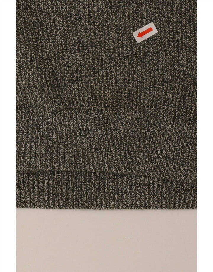 Zara Suéter masculino com gola redonda e algodão manchado cinza médio