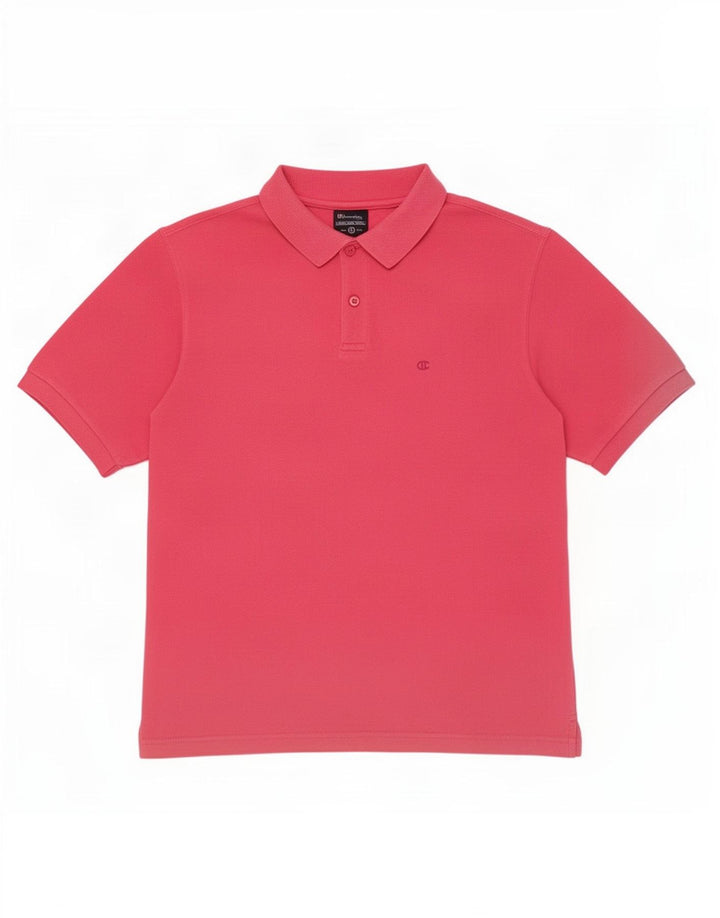 Camisa polo masculina Champion algodão rosa médio
