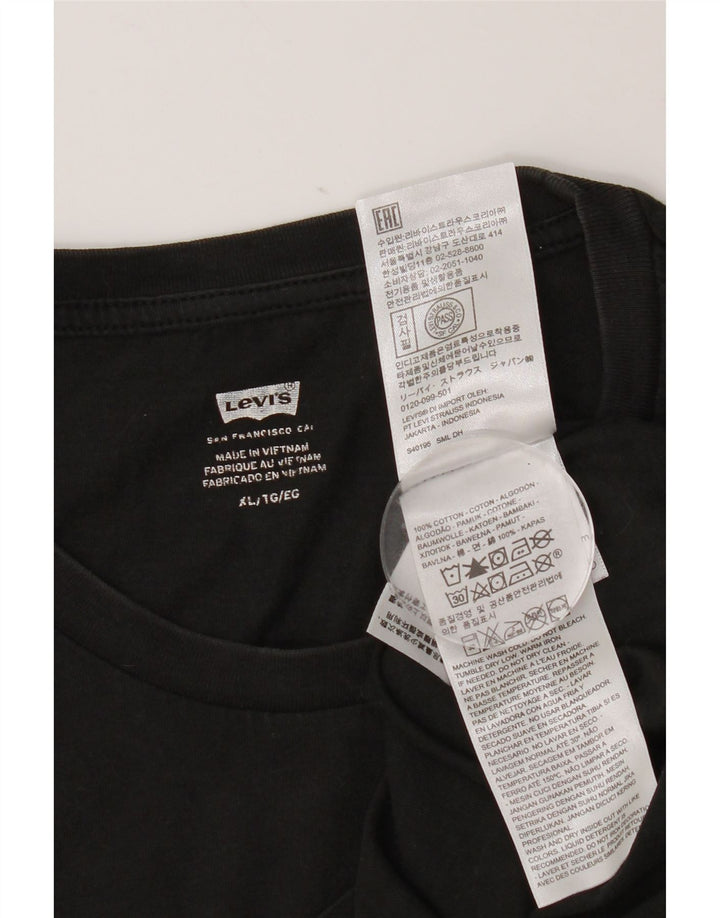 Camiseta gráfica masculina Levi's Top XL algodão preto