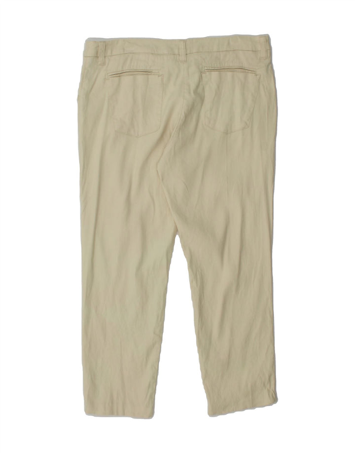 ARMANI Womens Slim Casual Trousers W28 L23 Off White Linen Vintage Armani and Second-Hand Armani from Messina Hembry 