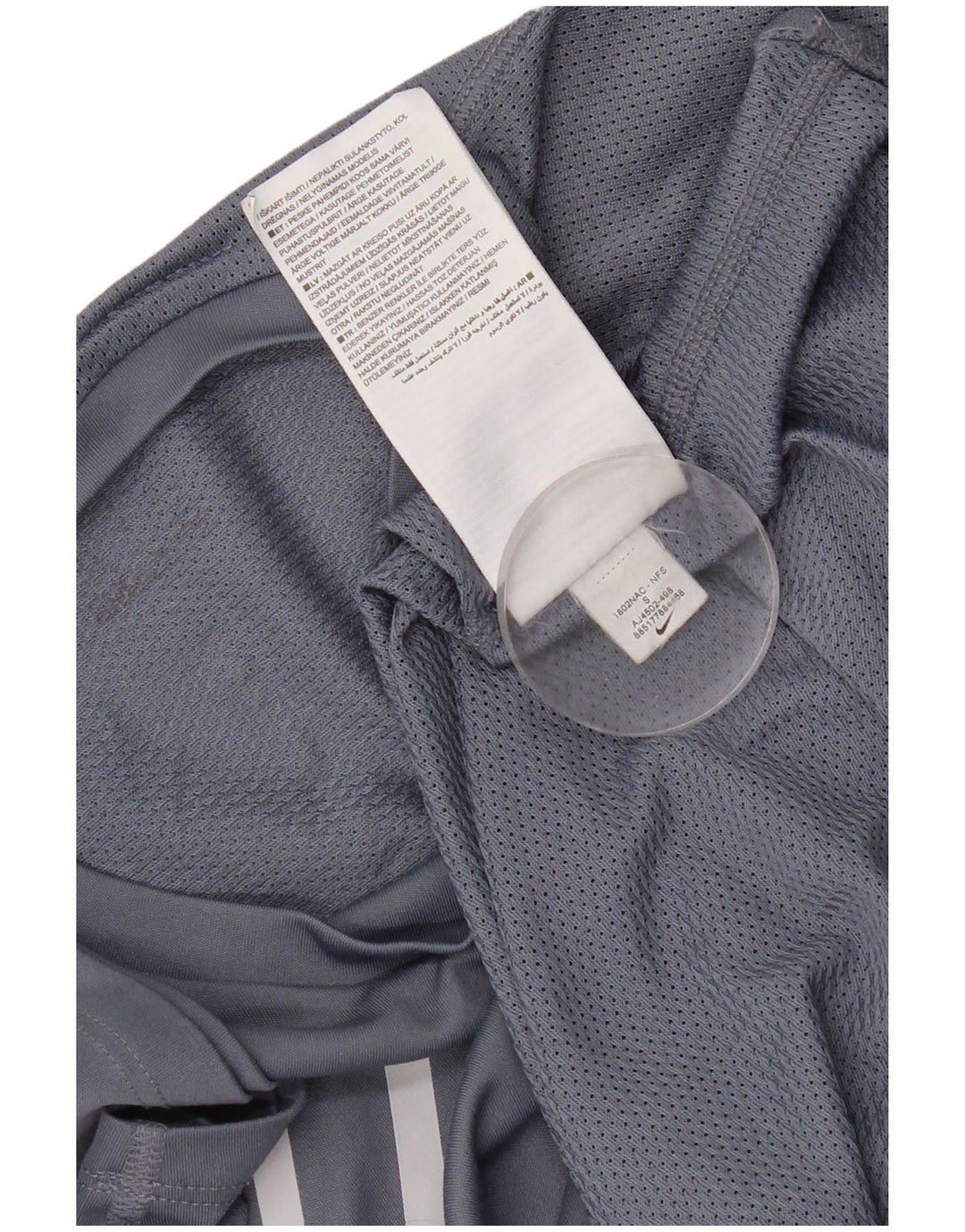 Camiseta masculina Nike Running Graphic Top pequeno cinza colorblock poliéster