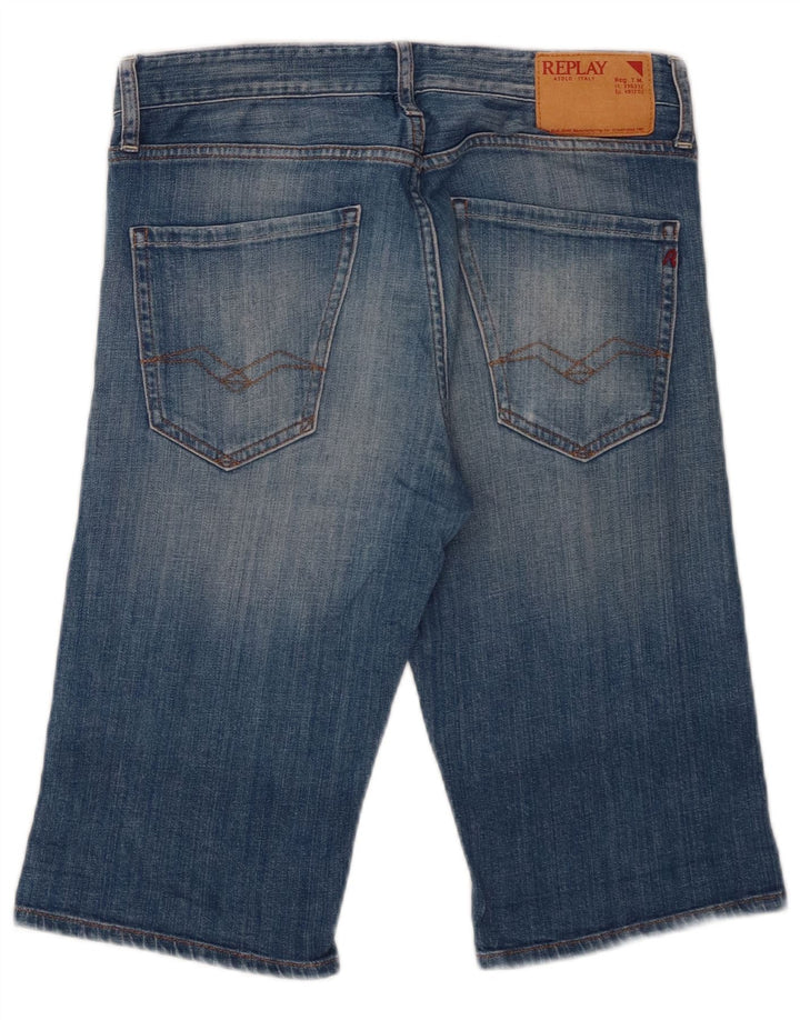 Shorts jeans masculino Replay W30 algodão azul médio