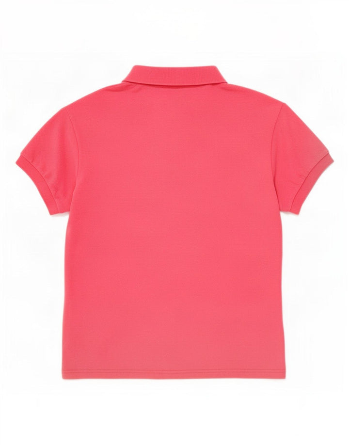 Camisa polo feminina Lacoste tamanho 40 algodão rosa médio