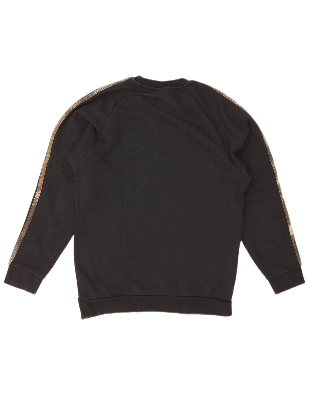 ADIDAS Mens Moletom Jumper Pequeno Algodão Preto