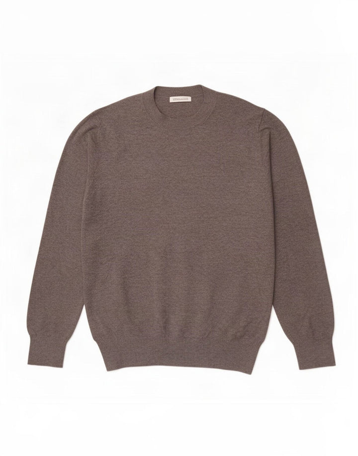 Suéter masculino Zara com gola redonda e acrílico cinza médio