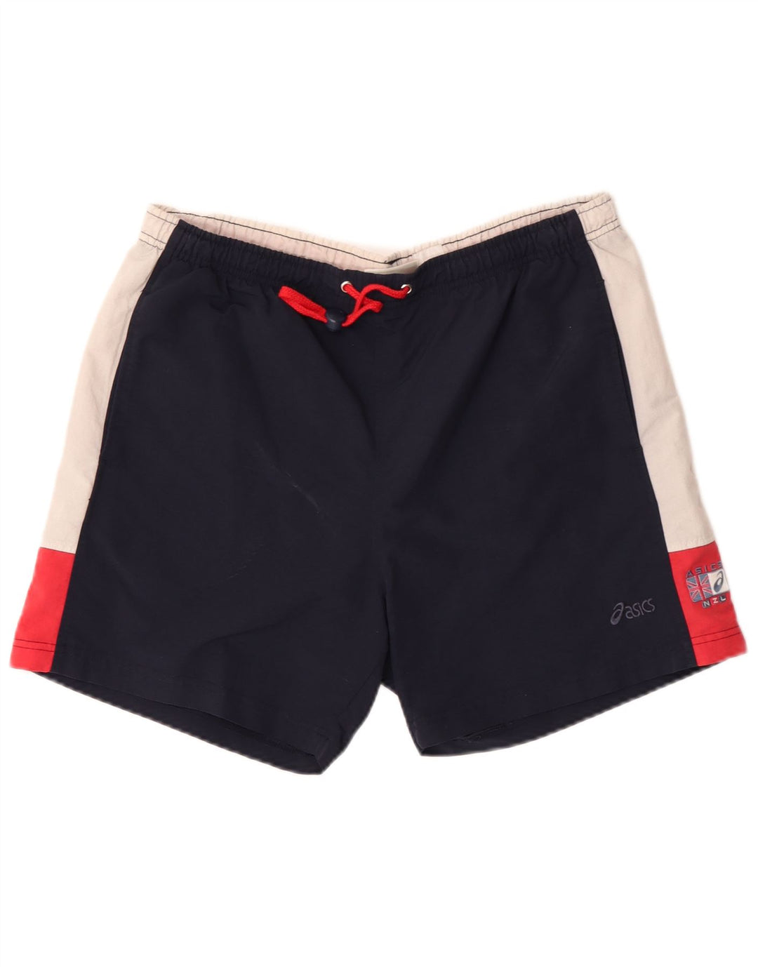 Shorts de natação masculino Asics Graphic grande azul marinho Colourblock poliamida