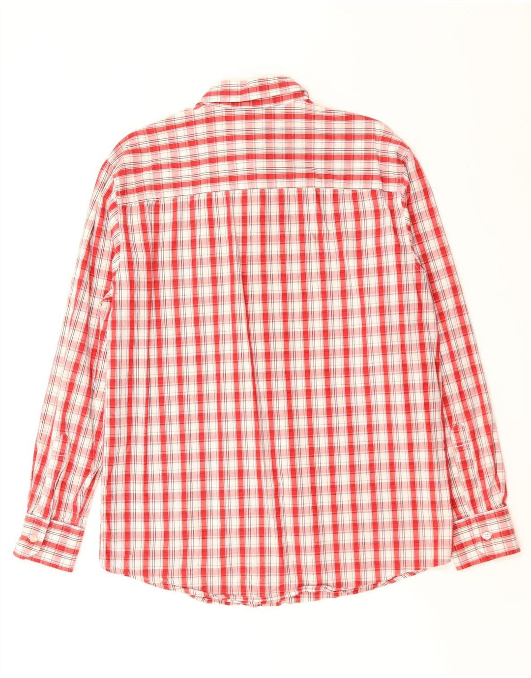 Camisa masculina LEVI'S de algodão xadrez vermelho médio