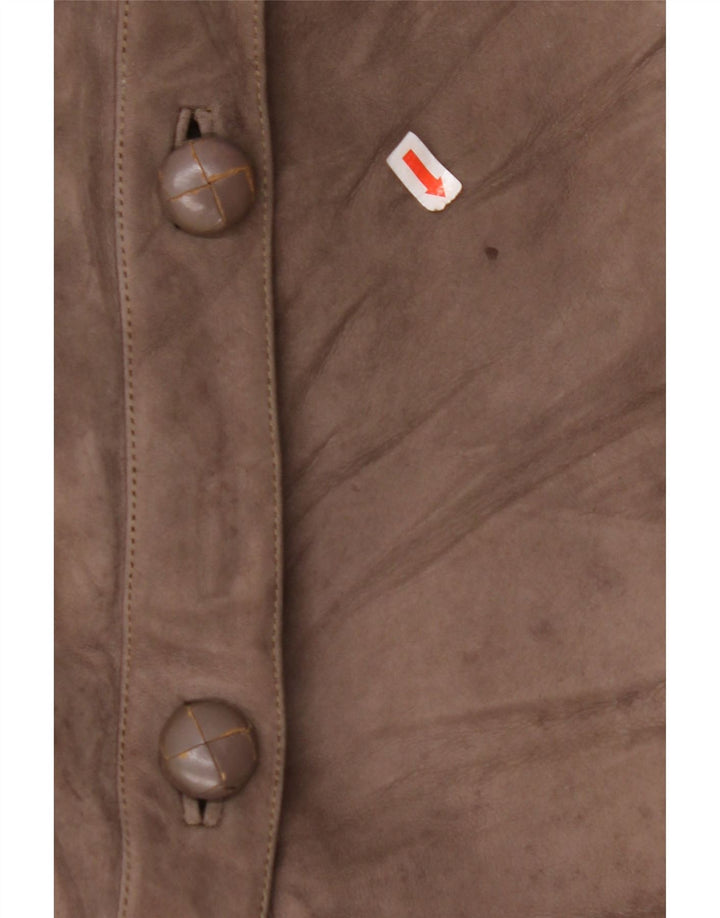 Casaco feminino VINTAGE Shearling UK 14 grande bege