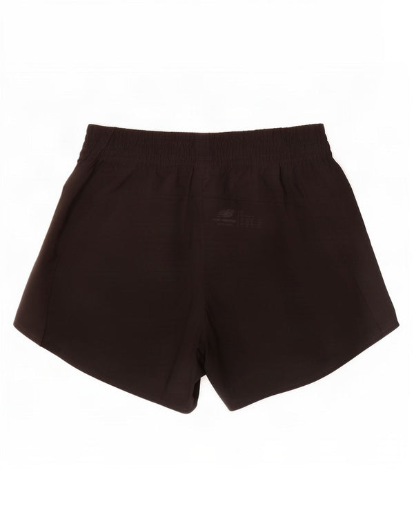 Shorts esportivos femininos New Balance UK 10 pequenos pretos