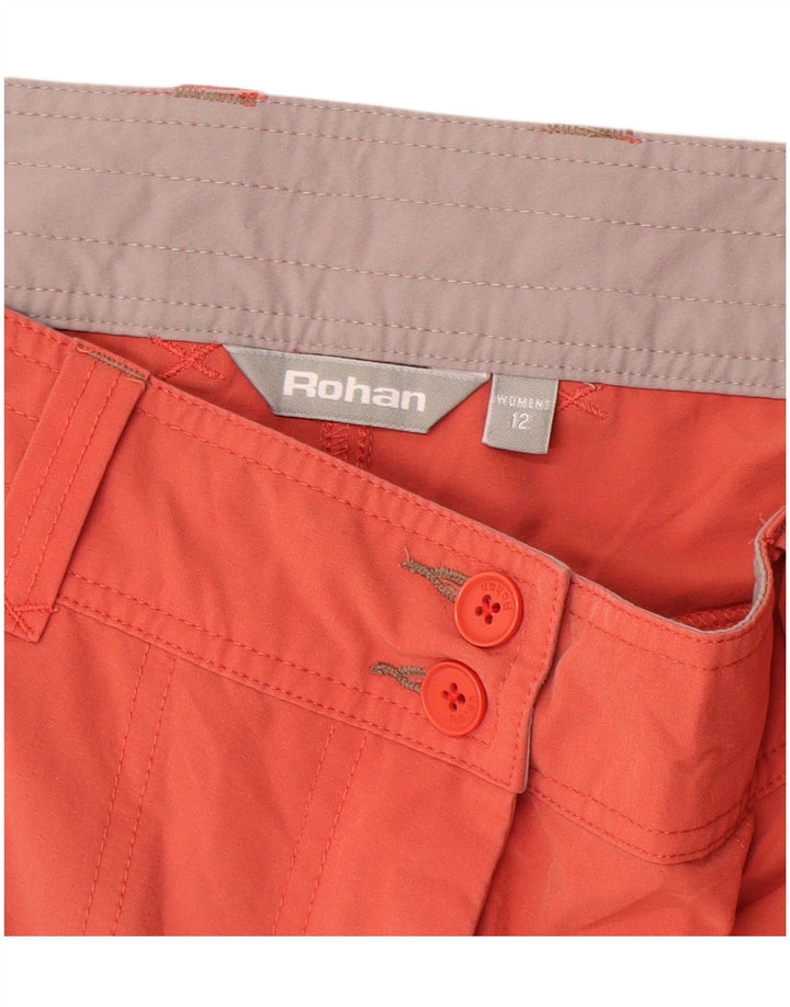 Shorts Chino Feminino ROHAN UK 12 Médio W32 Laranja Poliamida