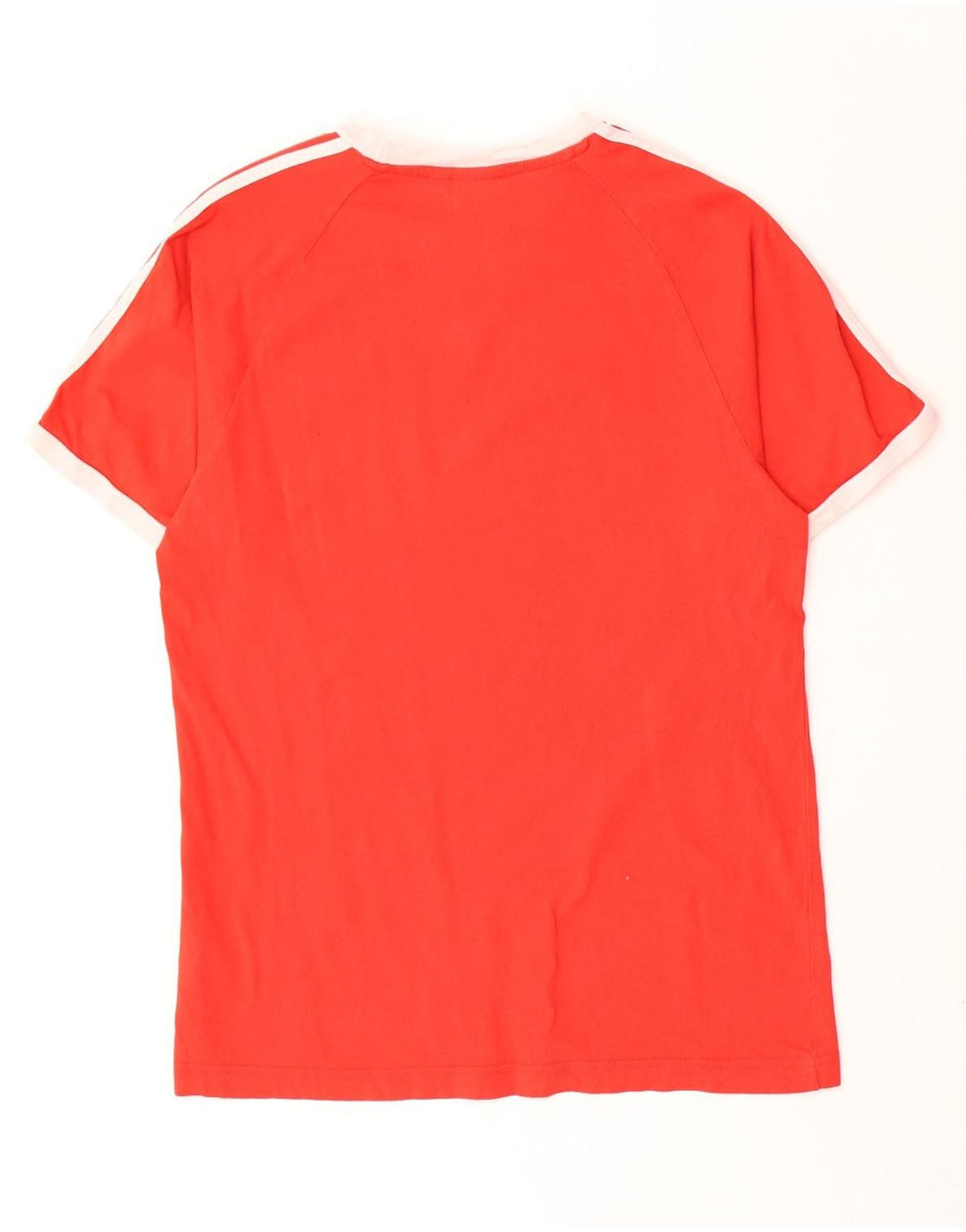 Adidas Mens Camiseta Top Grande Algodão Vermelho