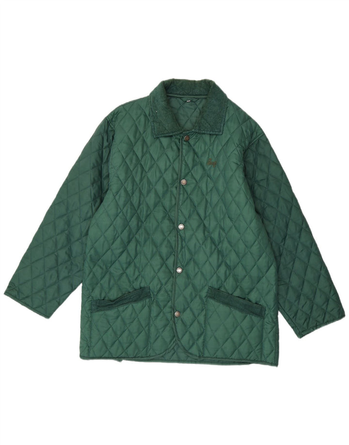 Jaqueta acolchoada masculina Brugi UK 38 verde médio