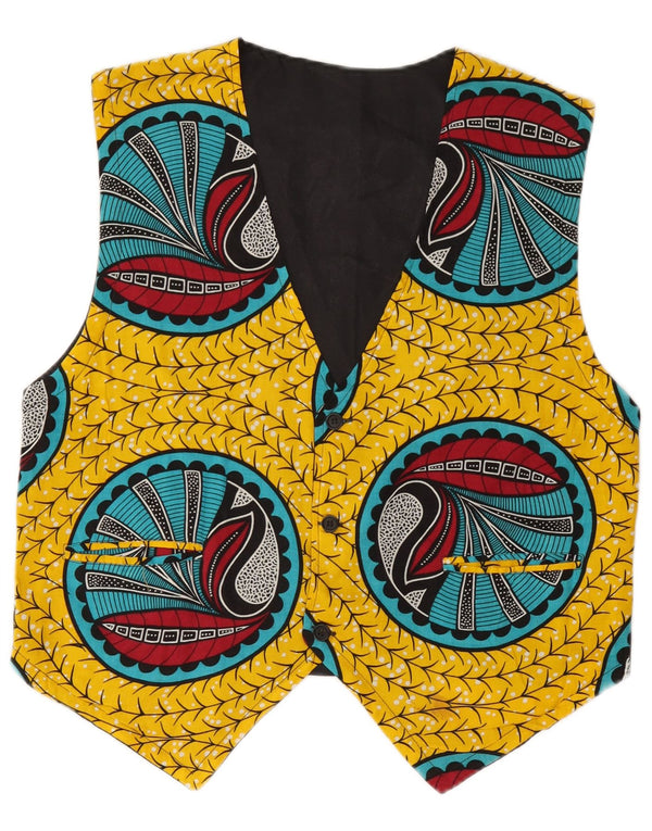 Colete masculino Broadway com padrão abstrato, viscose multicolorida média
