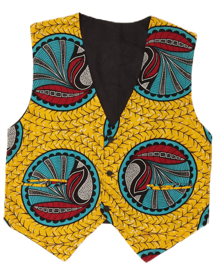 Colete masculino Broadway com padrão abstrato, viscose multicolorida média