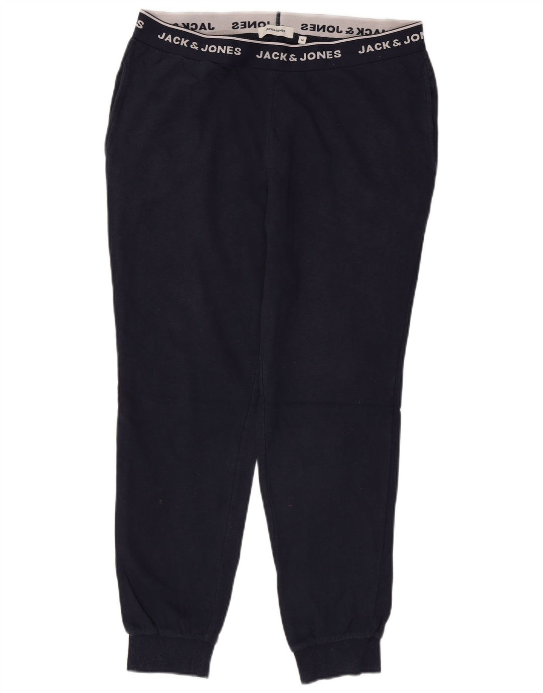 JACK & JONES Calça de treino masculina gráfica Joggers médio azul marinho