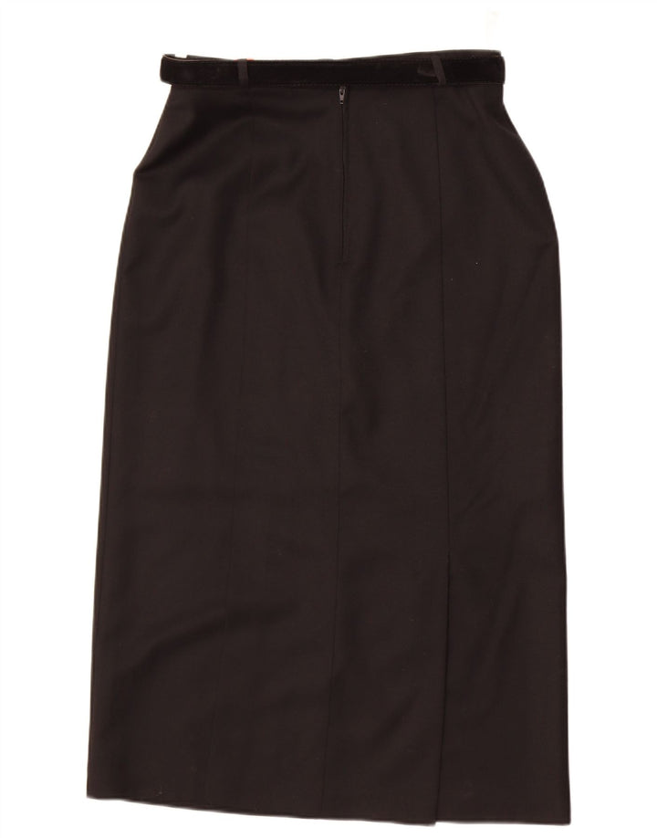 Bernard Saia Midi Feminina US 12 Grande W30 Lã Preta