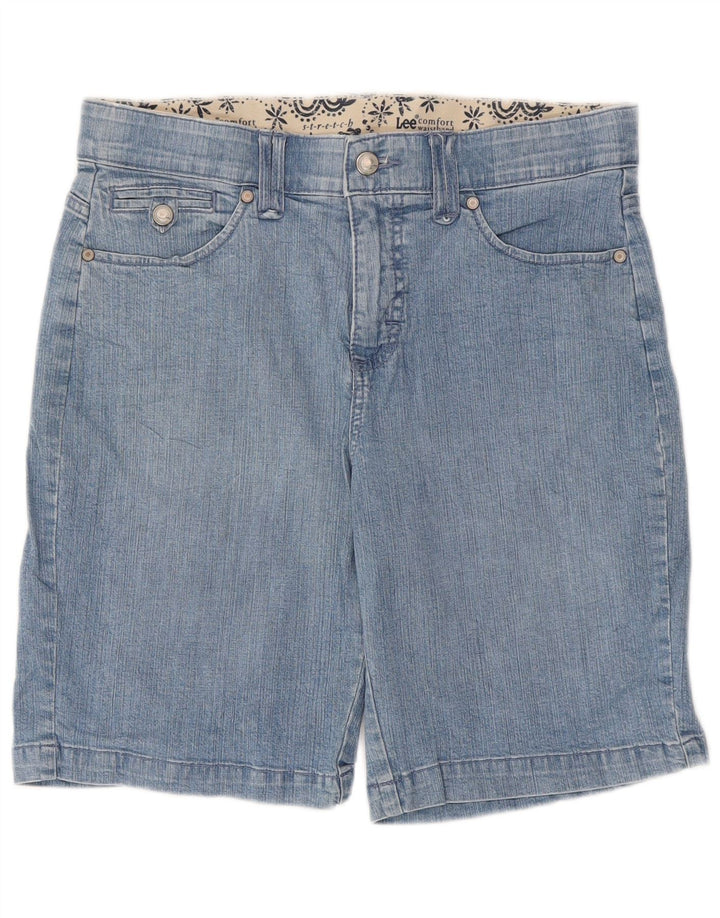 Shorts jeans feminino LEE EUA 10 grande W32 algodão azul