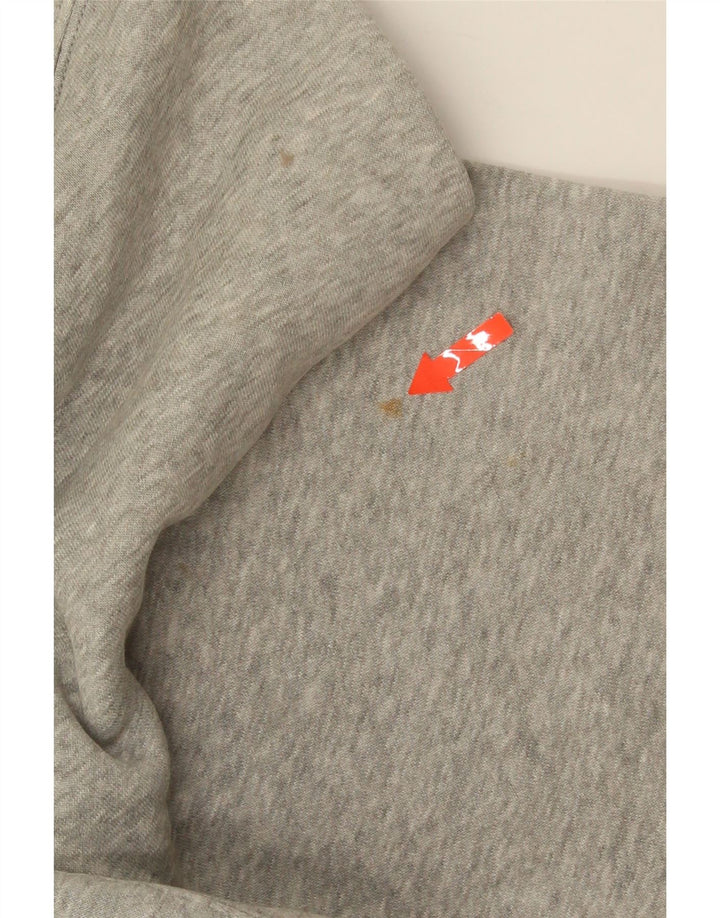 Moletom com capuz masculino Nike médio cinza manchado de algodão