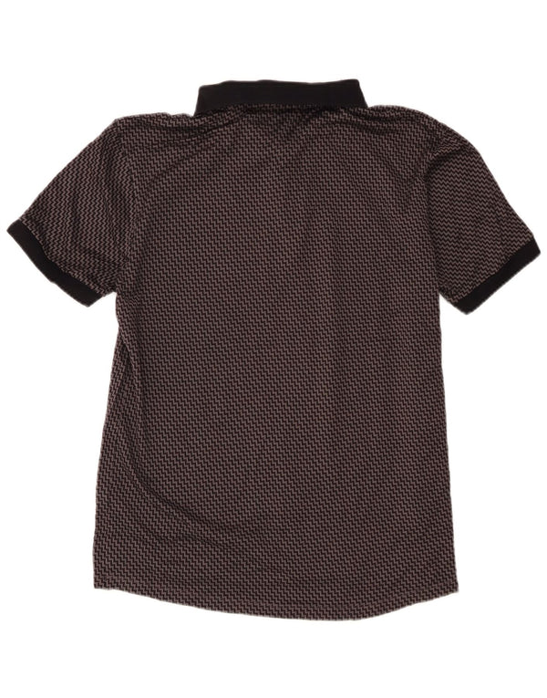 Camisa polo masculina Hugo Boss cinza médio algodão Chevron
