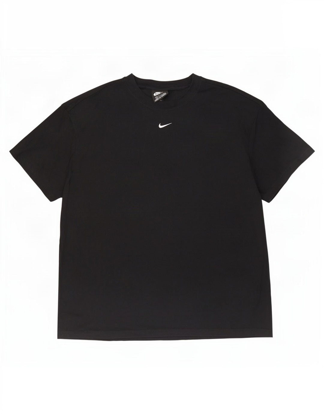 Nike Mens Camiseta Top Médio Algodão Preto