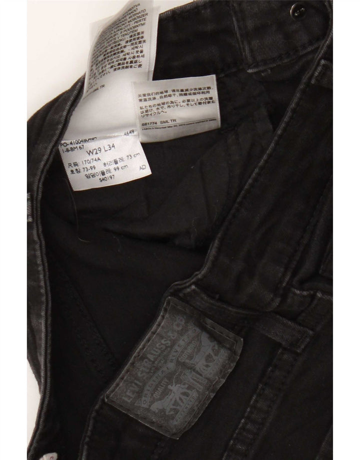 Calça jeans feminina Levi's 725 High Rise Bootcut W29 L34 algodão preto