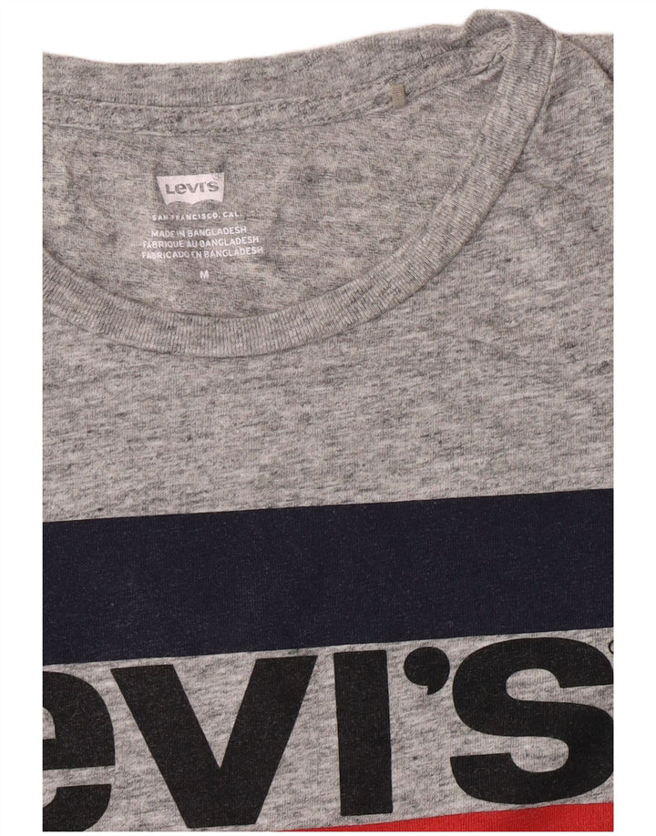Camiseta feminina gráfica Levi's UK 14 cinza médio manchado