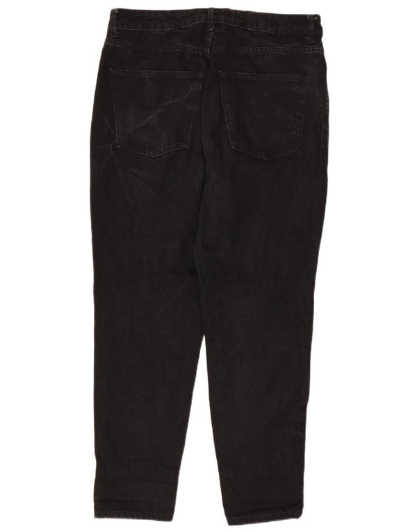 Topshop feminino Mom Tapered Jeans W32 L26 algodão preto