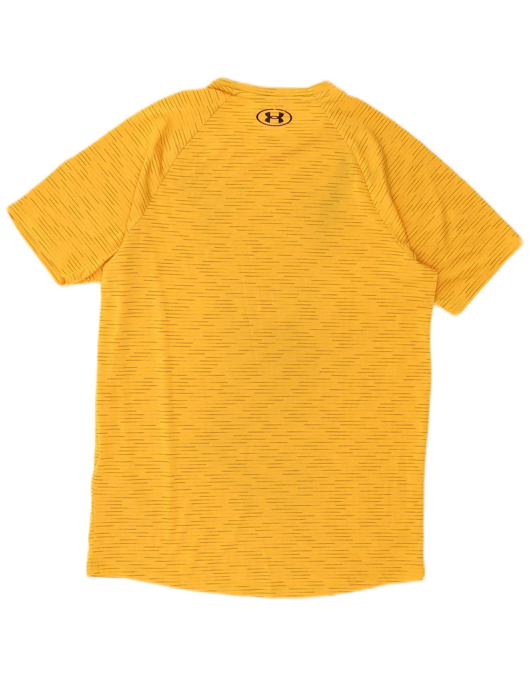 Under Armour Mens T-Shirt Top Pequeno Poliéster Listrado Amarelo
