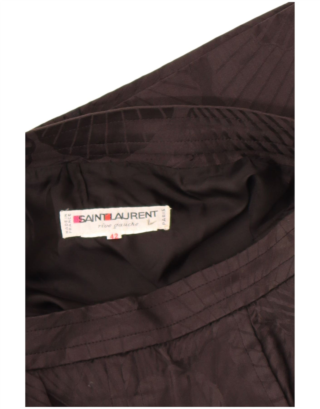 Saia reta feminina Saint Laurent IT 42 médio W30 preto floral designer