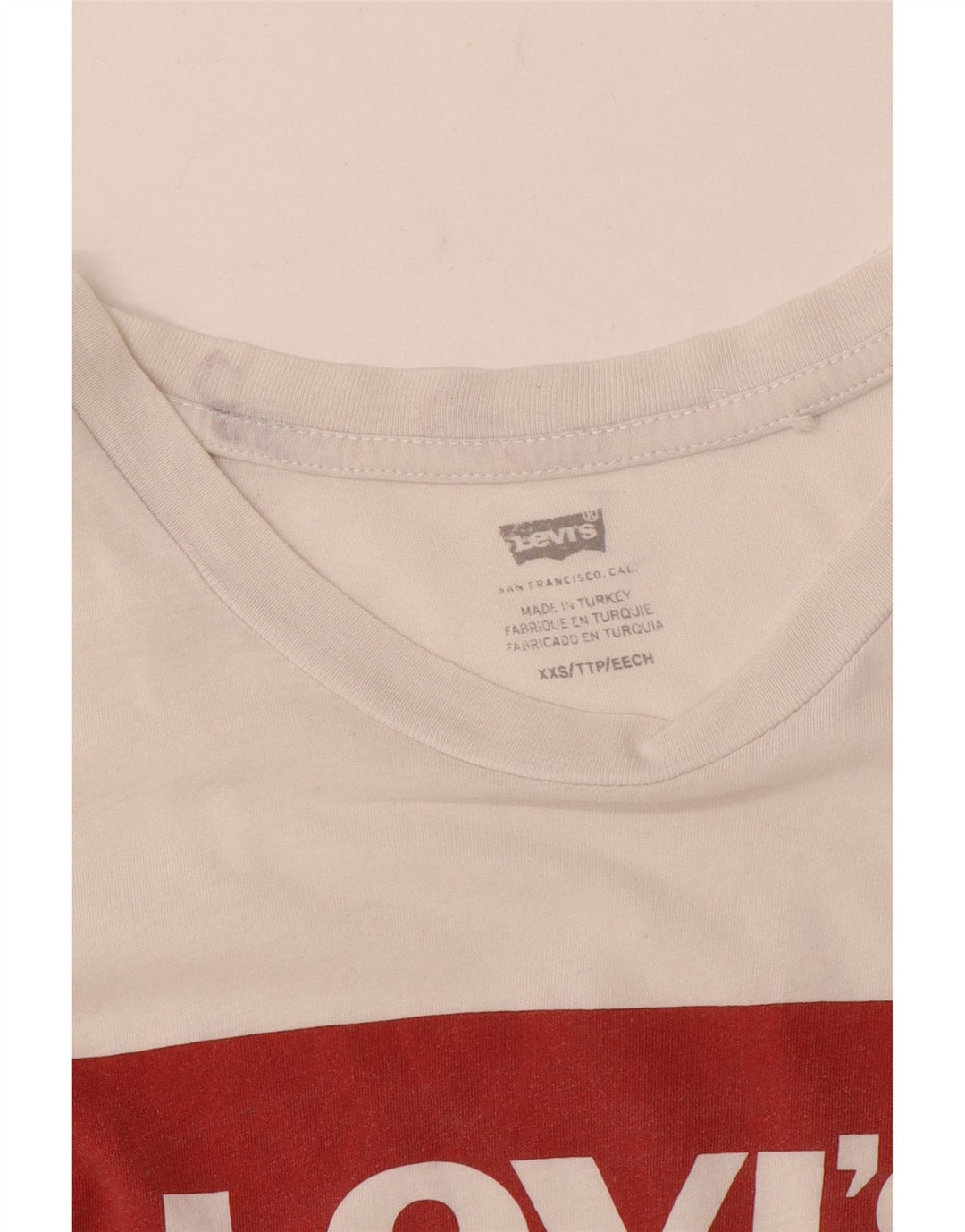 Camiseta feminina gráfica Levi's Top UK 2 2XS branco