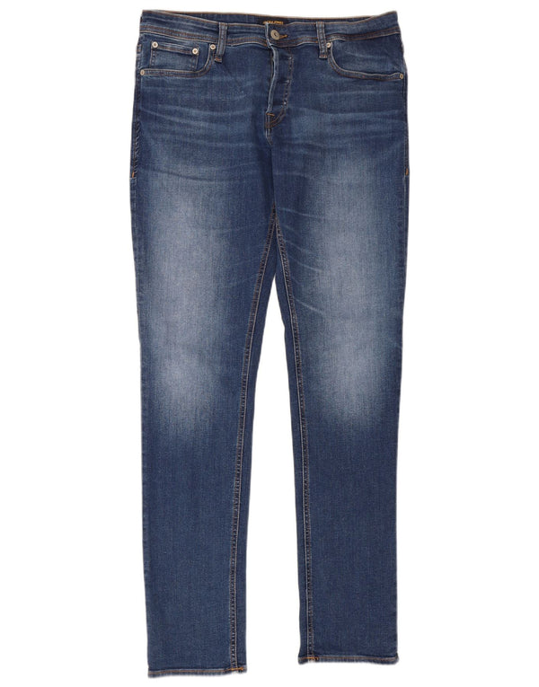 Jeans skinny masculino Jack & Jones cintura baixa W34 L34 algodão azul