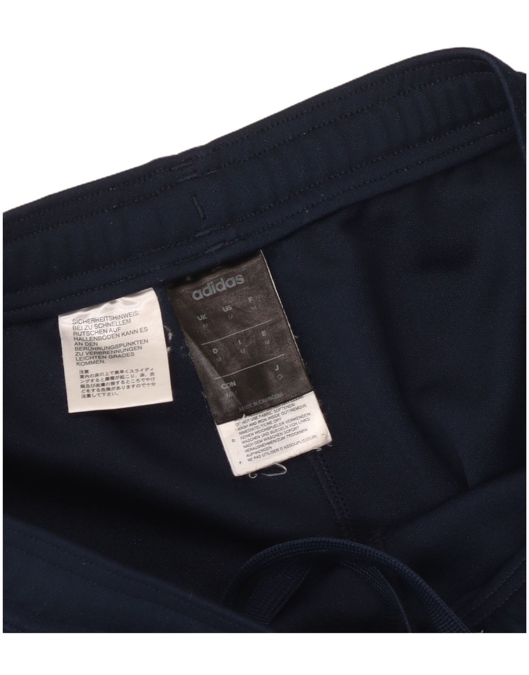 Calça de treino masculina Adidas Climalite médio azul marinho poliéster