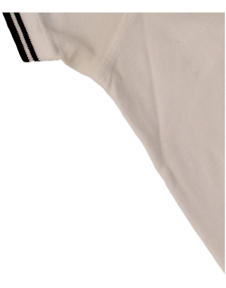 Camisa polo masculina Refrigiwear de algodão branco médio
