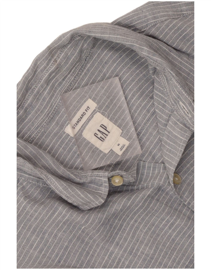 Camisa masculina Gap Standard Fit listra cinza médio