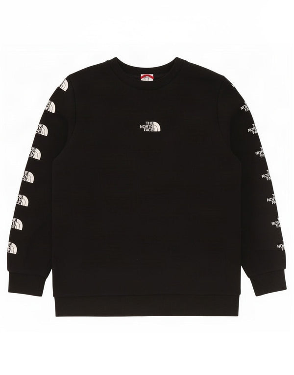 The North Face Womens Graphic Sweatshirt Jumper UK 12 Medium Black Cotton