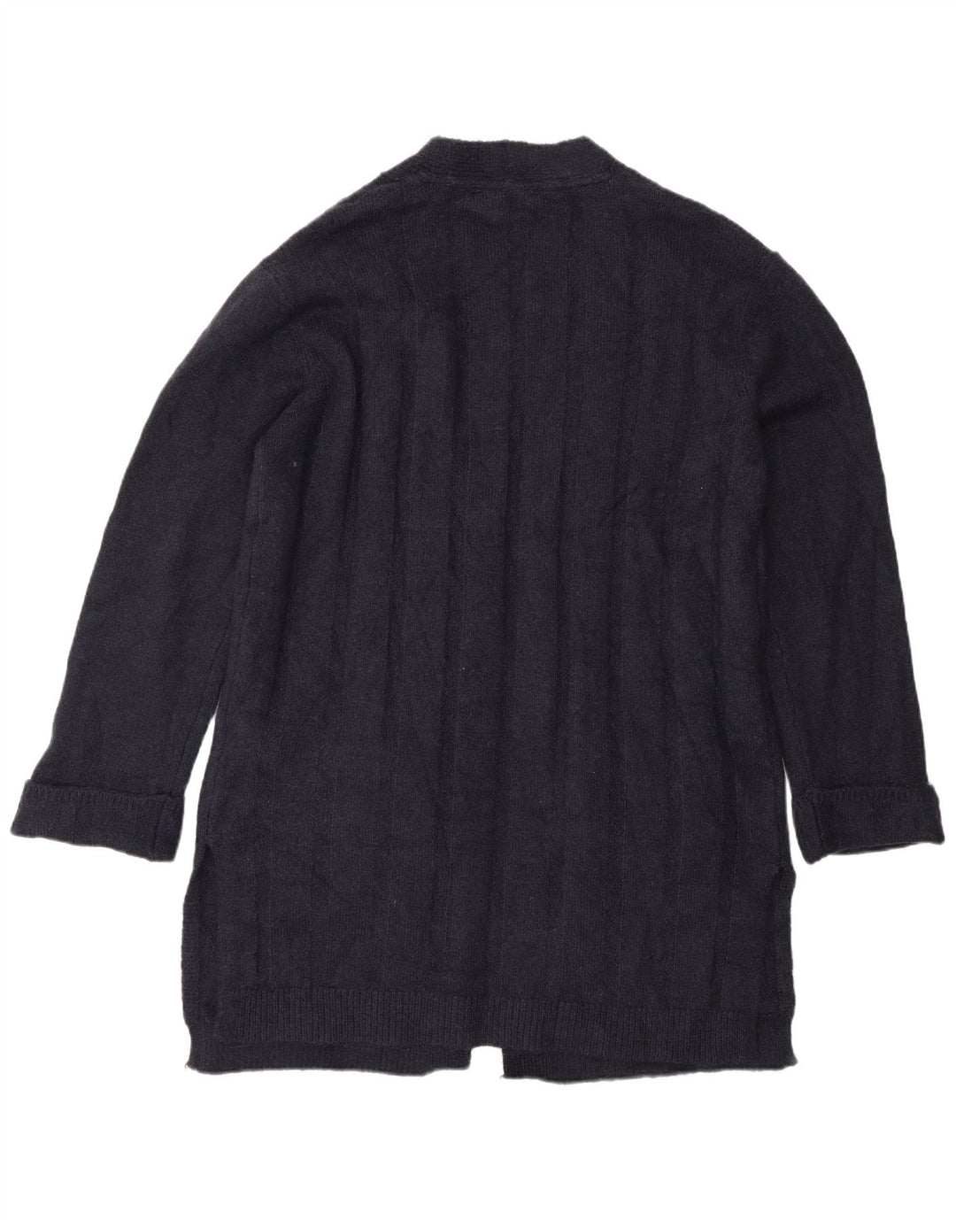 Suéter cardigã feminino Longline da Marks & Spencer Reino Unido 14 médio azul marinho